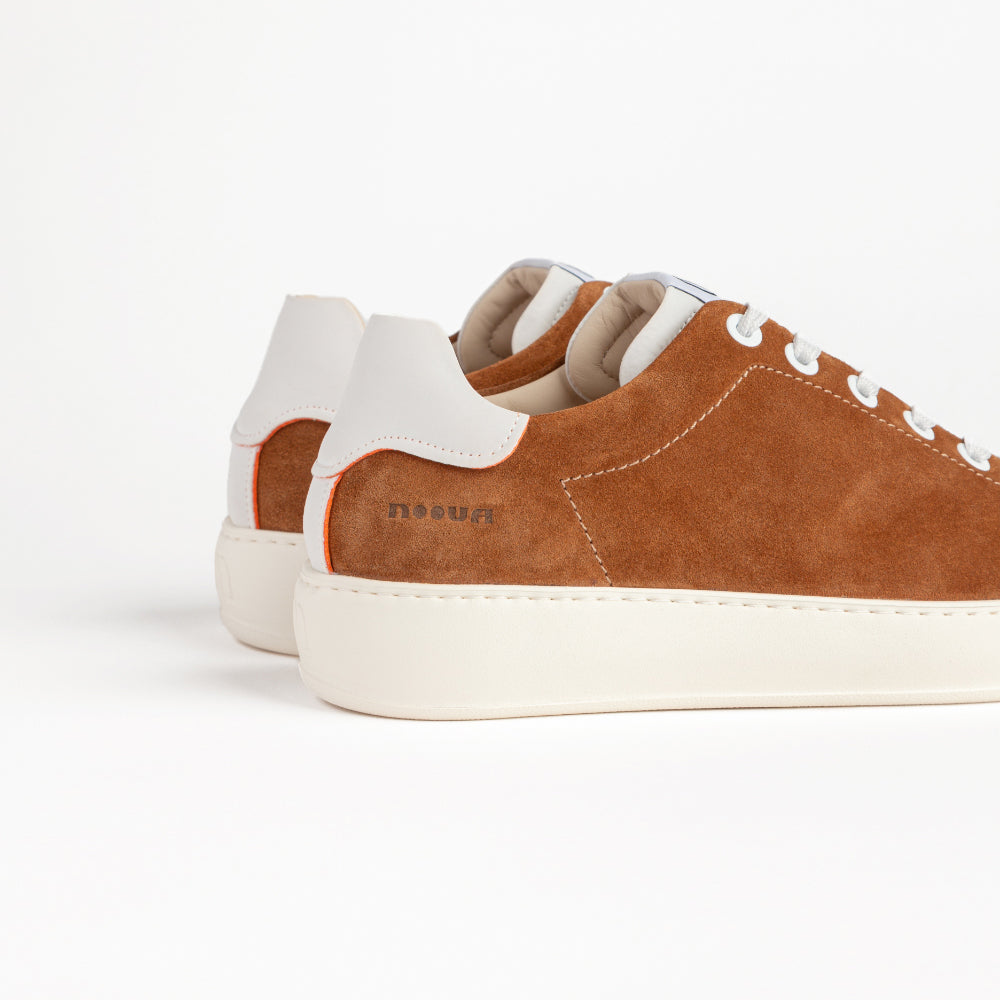 BATIK 2634 LOW SNEAKER IN BROWN SUEDE AND WHITE REFLECTIVE NYLON  