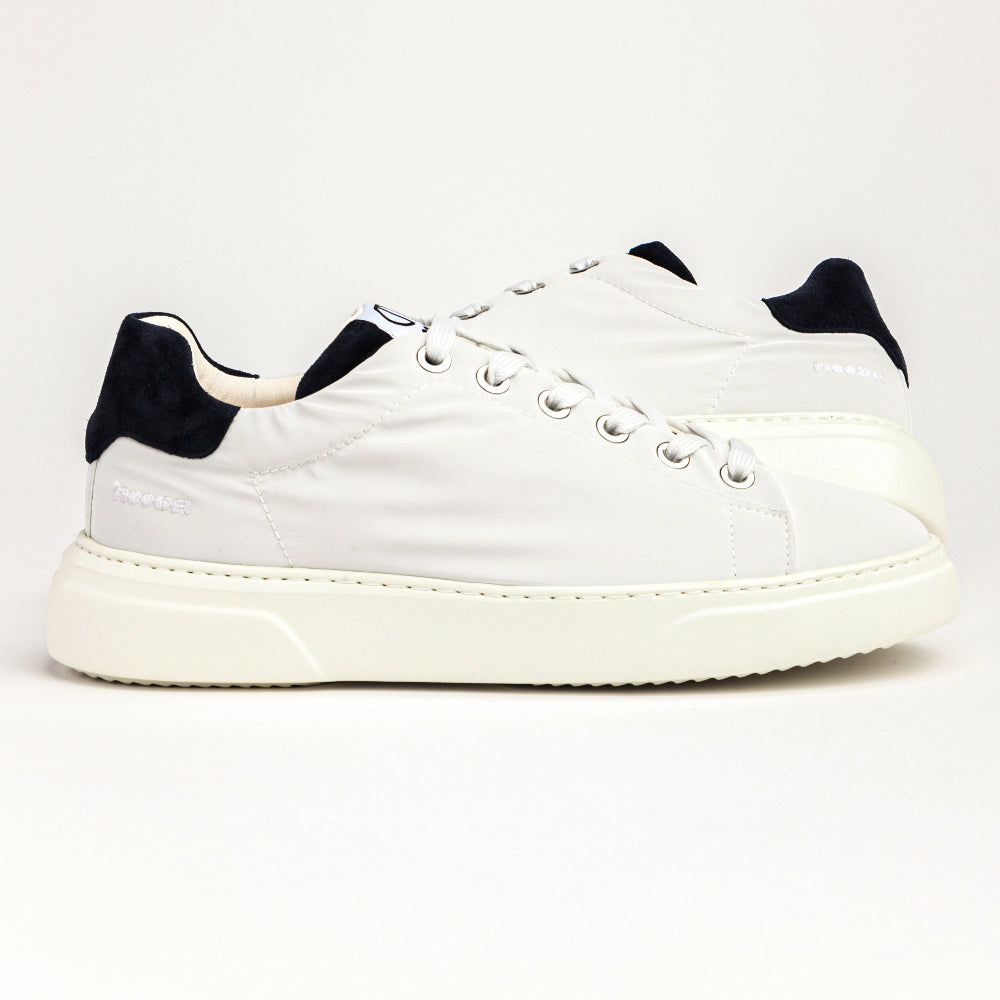 COPSE 123 LOW SNEAKER IN REFLECTIVE NYLON AND NAVY SUEDE