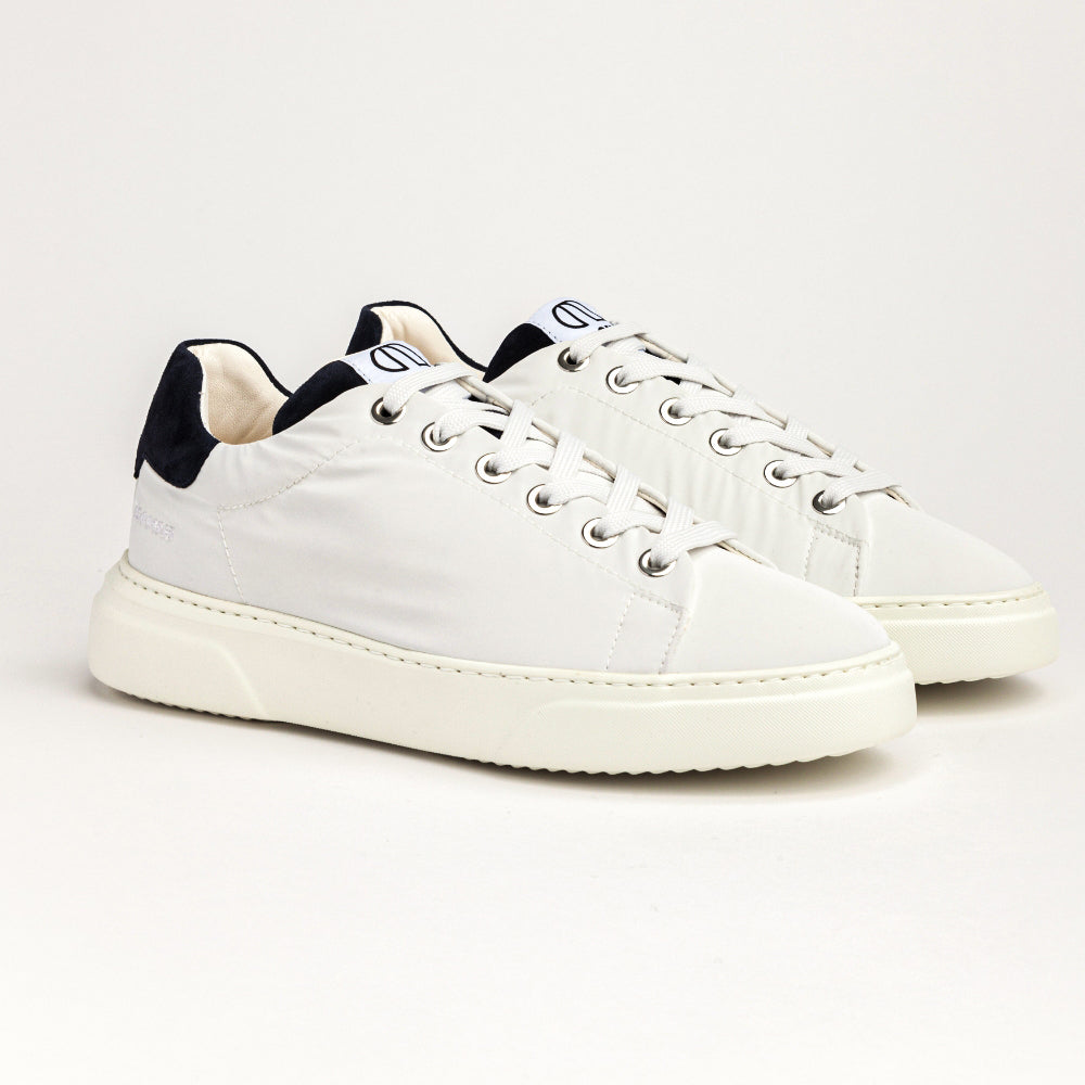 COPSE 123 LOW SNEAKER IN REFLECTIVE NYLON AND NAVY SUEDE