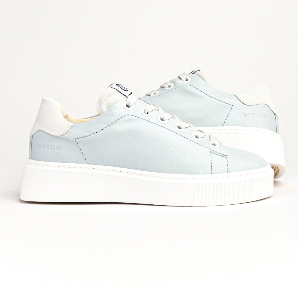 OXÈ 42 LOW SNEAKER IN LIGHT BLUE NAPPA AND REFLECTIVE NYLON